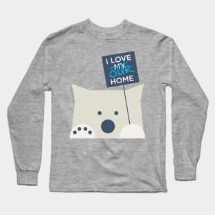 I Love Our Home (Polar Bear Strike), Warm Gray Long Sleeve T-Shirt